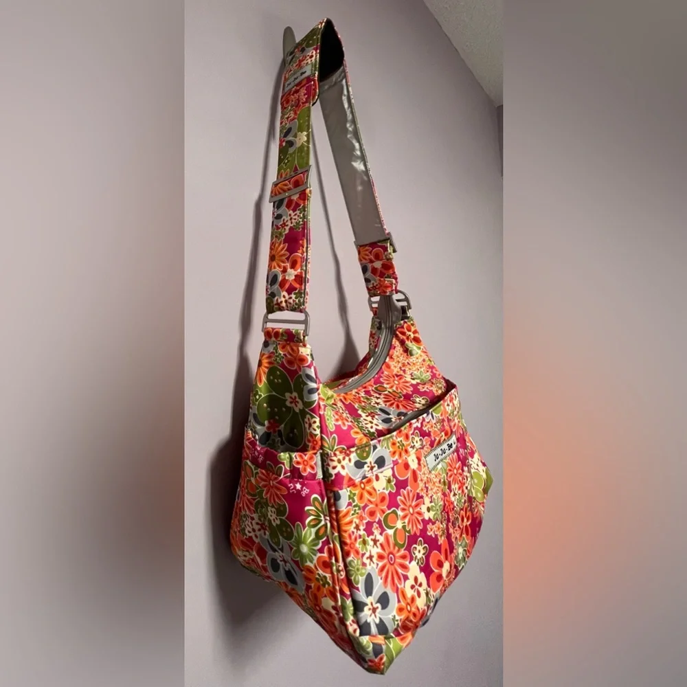 JUJUBE HoBo Be MACHINE WASHABLE Perky Floral DIAPER BAG Changing Pad Maternity